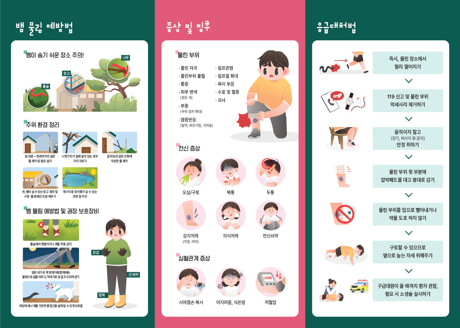 천안동남소방서, 뱀 물림 사고  이렇게 대처하세요!